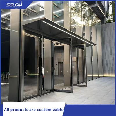 Pòt devan magazen aliminyòm komèsyal yo